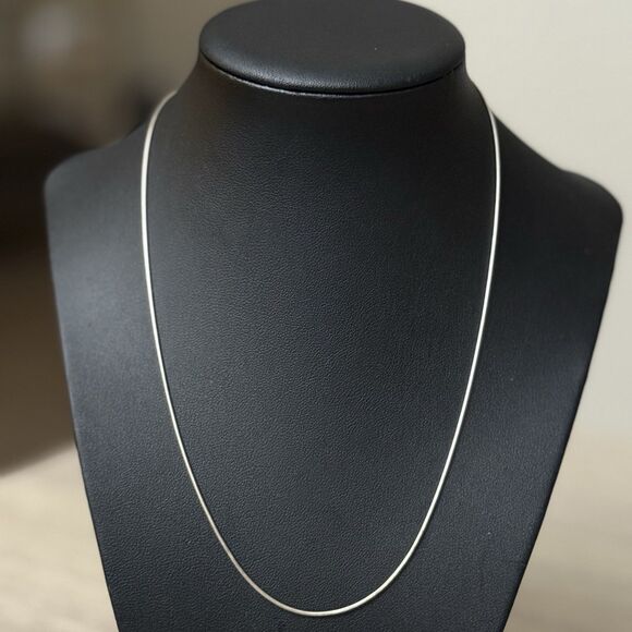Sterling Silver 18 Inches Snake Chain Necklace - Picture 1 of 3